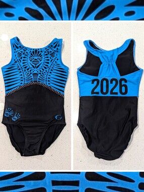 CHALK WARRIOR Limited Ed. OZONE gymnastics Leotard Double LINED Small GRAD 2026